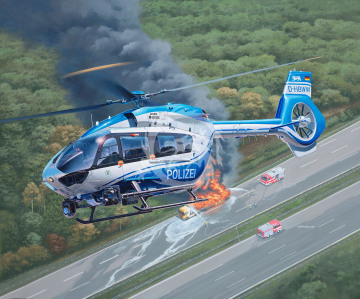 Airbus H145 Police Policyjny helikopter obserwacyjny Revell 04980 skala 1/32