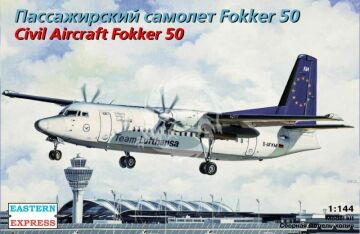 Model plastikowy Fokker F50 Team Lufthansa EASTERN EXPRESS EE144126 1/144