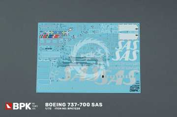 Boeing 737-700 SAS - BPK Big Planes Kits 7228 skala 1/72