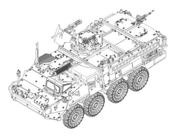 PRZEDSPRZEDAŻ -  M1127 Stryker Reconnaissance Vehicle (RV) Trumpeter 07422 skala 1/72