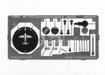 Messerschmitt Bf 110 Instrument panel Limited Edition Eduard 14001 skala 1/4