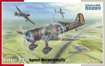 Fokker D.21 Against Messerschmitts Special Hobby SH72500 skala 1/72