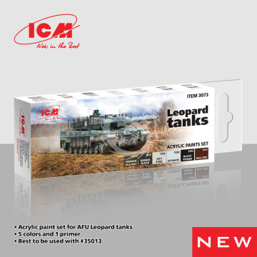 NA ZAMÓWIENIE-  Acrylic paint set for Leopard tanks ICM 3073 