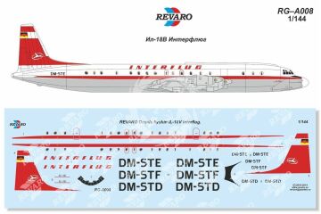 Revaro RG-А008 IL-18W Interflug for Eastern Express 1/144