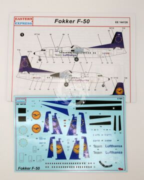 Model plastikowy Fokker F50 Team Lufthansa EASTERN EXPRESS EE144126 1/144