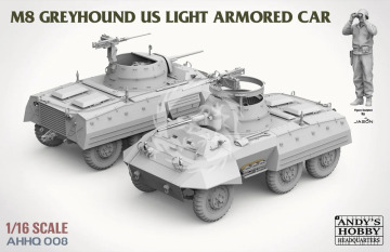 M8 Greyhound US Light Armoured Car Andy's Hobby Headquarters  AHHQ008 skala 1/16