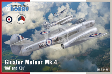 Gloster Meteor Mk.4 'RAF and KLu' Special Hobby SH72498 skala  1/72