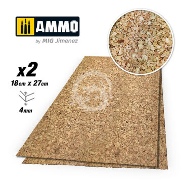  CREATE CORK Thick Grain (4mm) - 2 pcs - AMMO by MIG Jimenez A.MIG-8844