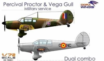 Dual Combo Percival Proctor & Vega Gull Military Sevice Dora Wings 7202D skala 1/72