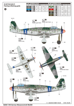 German Messerschmitt Me509 - Trumpeter 02849 skala 1/48
