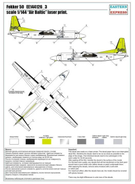 Model plastikowy Fokker F50 Air Baltic LIMITED EDITION EASTERN EXPRESS EE144126_3 1/144