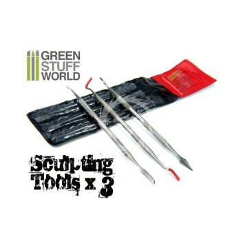 Zestaw narzędzi 3szt. - Sculpting Tools SETx3 Green Stuff World 1011 