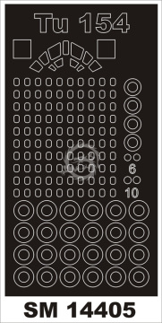 Zestaw dodatków Tupolev Tu-154M Zvezda Montex SM 14405 skala 1/144