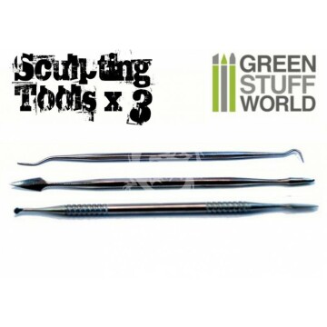 Zestaw narzędzi 3szt. - Sculpting Tools SETx3 Green Stuff World 1011 