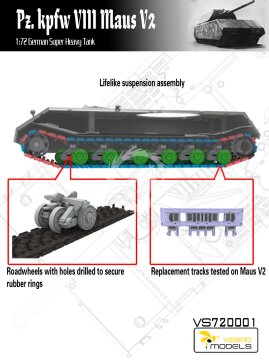 Pz.Kpfw. VIII Maus V2 German super heavy tank Vespid Models VS720001 skala 1/72