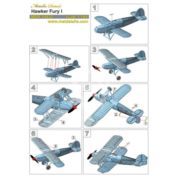 Hawker Fury I Metallic Details MDR14432 1/144