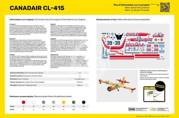  PROMOCJA - NA ZAMÓWIENIE  - STARTER KIT Canadair CL-415 Heller 56370 skala 1/72 