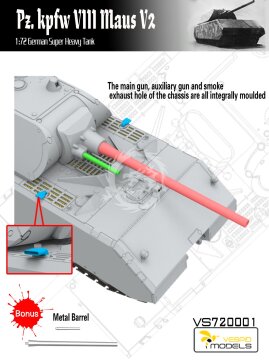 Pz.Kpfw. VIII Maus V2 German super heavy tank Vespid Models VS720001 skala 1/72