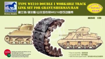 Type WE210 Double I Workable Track Link Set for Grant/Sherman/Ram Bronco AB3543 skala 1/35