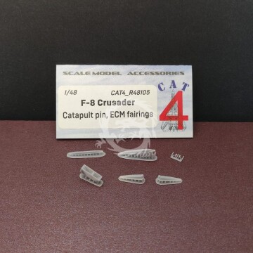  F-8 Crusader  Catapult pin, ECM fairings Cat4 R48105 skala 1/48