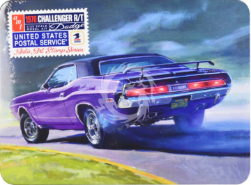 1970 Dodge Challenge R/T USPS Auto Art Stamp Series Tin Box AMT Amt 1401/12 skala 1/25