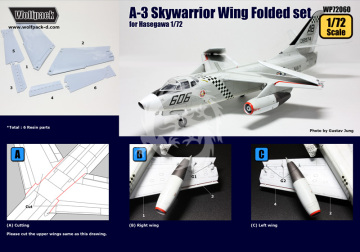 Zestaw dodatków A-3 Skywarrior Wing Folded set (for Hasegawa 1/72), Wolfpack WP72060 skala 1/72