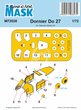 Maska do Dornier Do.27 Mask Special Hobby M72028 skala 1/72