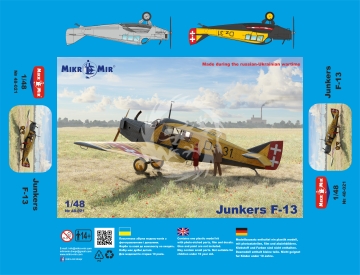 Junkers F-13 z polskim malowaniem - MikroMir 48-021 skala 1/48