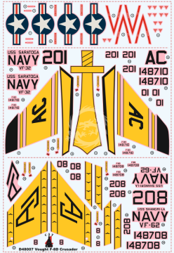 NA ZAMÓWIENIE - F-8 Crusader  Catapult pin, ECM fairings Cat4 R48105 skala 1/48