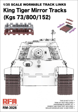 PRZEDSPRZEDAŻ - King Tiger Mirror Tracks (Kgs 73/800/152)  RYE FIELD MODEL RFM3026 skala 1/35