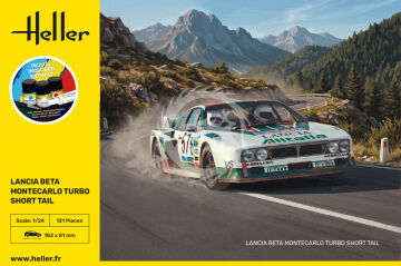 Przedsprzedaż Lancia Beta Montecarlo Turbo Short Tail  + farby, klej, pędzel - Heller 58741 skala 1:24