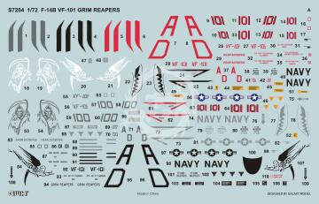 F-14B Tomcat - VF-101 Grim Reapers Limited Edition Great Wall Hobby GWH S7204 skala 1/72