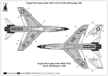 NA ZAMÓWIENIE - F-8 Crusader  Catapult pin, ECM fairings Cat4 R48105 skala 1/48