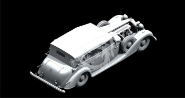 PROMOCYJNA CENA - Typ 770K Tourenwagen with open cover WWII German Leader's Car - ICM 35534 skala 1/35