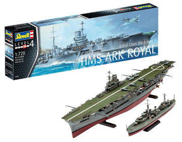 PROMOCJA - NA ZAMÓWIENIE - Ark Royal + niszczyciel Tribal F75 Eskimo Revell 05149 skala 1/720