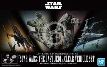 4w1 CLEAR VEHICLE SET - The Last Jedi - Bandai Micro scale