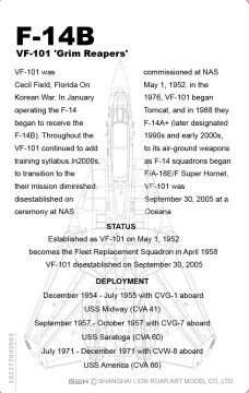 F-14B Tomcat - VF-101 Grim Reapers Limited Edition Great Wall Hobby GWH S7204 skala 1/72