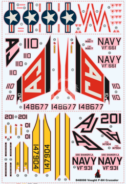 NA ZAMÓWIENIE - Vought F-8D Crusader Cat4 D48007 skala 1/48