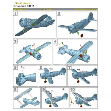 Grumman F3F-2 Metallic Details MDR14434 skala 1/144