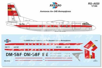 RG-А020 An-24B Interflug for A-model and Eastern Express 1/144