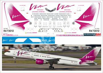 Boeing 757-200 Vim avia Anniversary 2012 - RA73012 -  Kalkomania Pas-Decals w skali 1/144