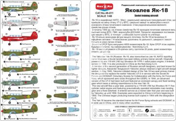 Yakovlev Yak-18 Max Mikromir MM48-011 skala 1/48