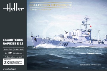 Niszczyciel eskortowy Escorteurs Rapides E 52 Heller 81094 skala 1/400