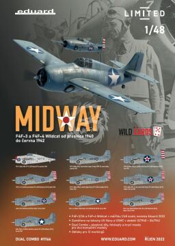 Midway Dual Combo F4F-3 and F4F-4 Eduard 11166 skala 1/48