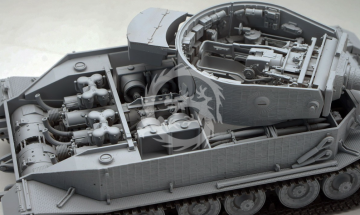 Sd.kfz.181 Panzerkampfwagen VI(P) w/Zimmerit Tiger P (003) (full interior kit) Amusing Hobby 35A051 skala 1/35